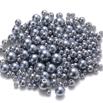 iYOE 4/6/8/10 mm Mješavina veličina Akrilne okrugle perle imitacije bisera Sjajne razmaknice za izradu narukvica, ogrlica DIY ručni rad