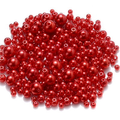 iYOE 4/6/8/10 mm Mješavina veličina Akrilne okrugle perle imitacije bisera Sjajne razmaknice za izradu narukvica, ogrlica DIY ručni rad