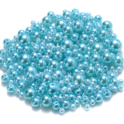 iYOE 4/6/8/10 mm Mješavina veličina Akrilne okrugle perle imitacije bisera Sjajne razmaknice za izradu narukvica, ogrlica DIY ručni rad