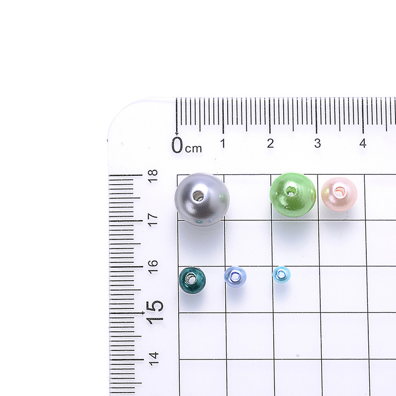 iYOE 4/6/8/10 mm Mješavina veličina Akrilne okrugle perle imitacije bisera Sjajne razmaknice za izradu narukvica, ogrlica DIY ručni rad