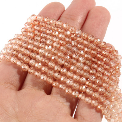 2 3 4mm margele cu stras din zirconiu cubic fațetate Mărgele rotunde de zircon multicolore libere pentru realizarea de bijuterii, brățară cu mărgele DIY