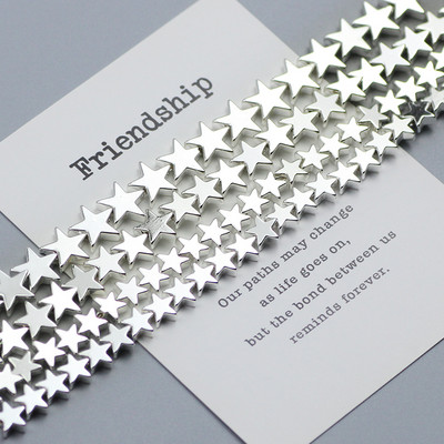 Natūralus akmuo Aukso spalva Daugiaspalvė Pentagrama Hematito karoliukai Žvaigždės Laisvi tarpiniai karoliukai papuošalų apyrankėms gaminti „Pasidaryk pats“ apyrankė