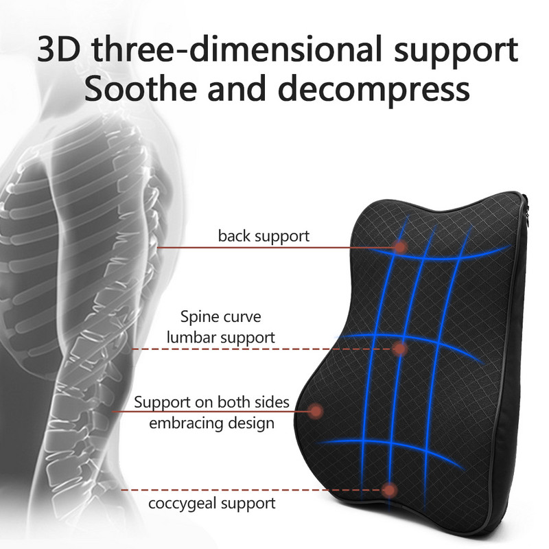Pernă de pernă pentru tetieră pentru gât pentru mașină Protector pentru suport pentru cap pentru scaunul pentru autovehicule Bumbac cu memorie pentru spătarul de birou