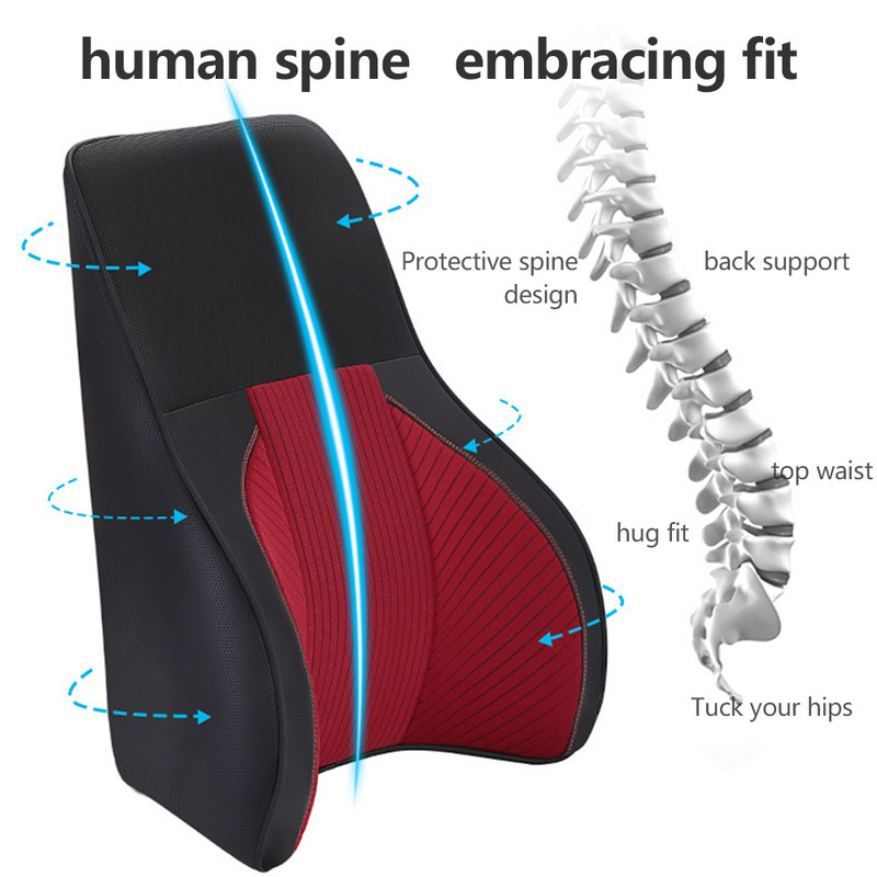 Memóriahabos autós nyaktámasztó párna nyakfájdalomcsillapító ágyéki háttámasz irodai székhez Csúcskategóriás nyakpárnák autóhoz