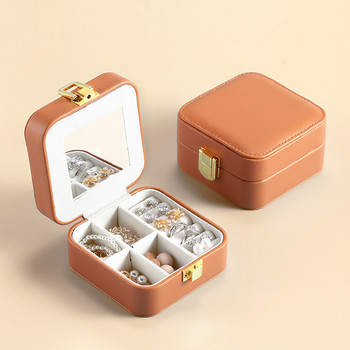 Casegrace PU Δερμάτινο Mini Box Organizer για κοσμήματα Σκουλαρίκια Κολιέ Δαχτυλίδι Αποθήκευση Κασετίνα Ταξίδι Φορητή κοσμηματοπούλα