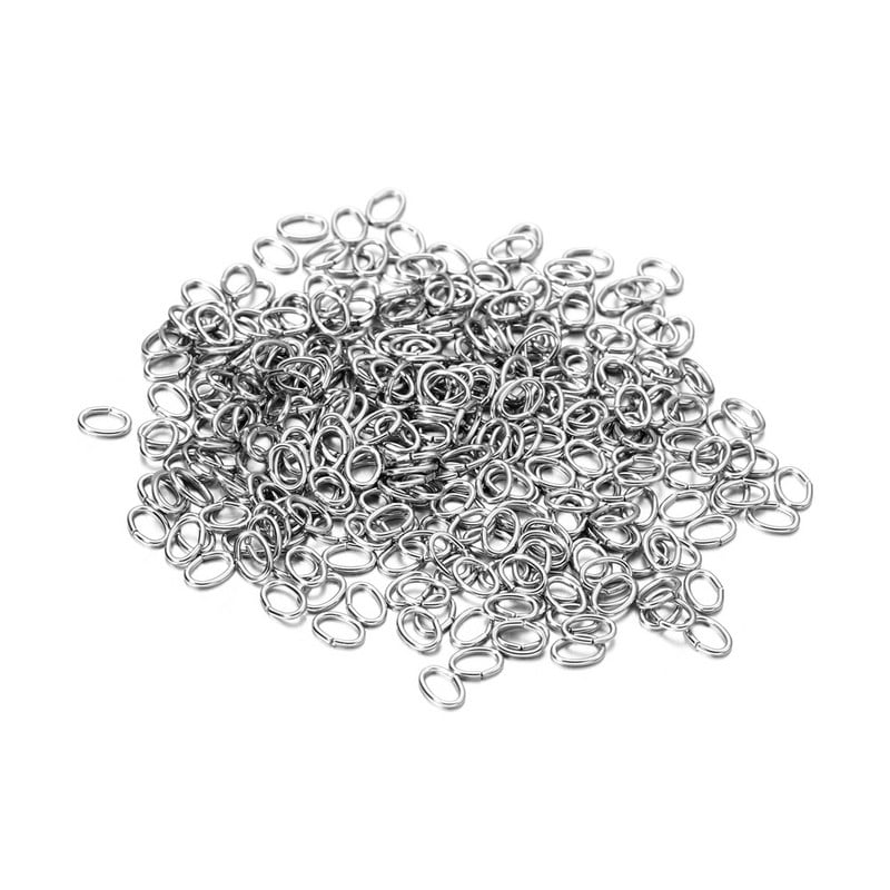 200db/zsák 2,5-5 mm-es rozsdamentes acél olíva gyűrűk ugrógyűrűk osztott gyűrűk csatlakozók barkács ékszerkészítéshez kellékek Kiegészítők