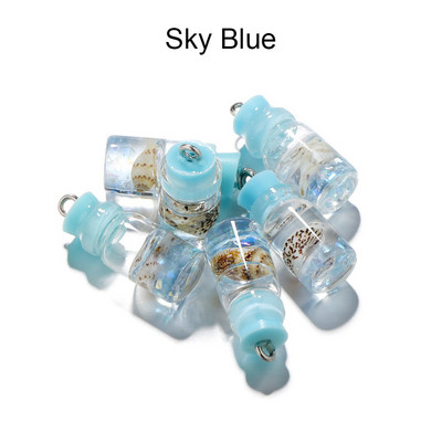 10db/tétel Conch Shell Ocean Drift Bottle Medálok Kézzel készített Kézműves Bűbájok Fülbevaló Nyaklánc Barkács ékszer készítési Kellékek