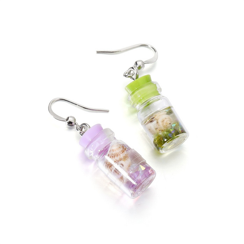 10db/tétel Conch Shell Ocean Drift Bottle Medálok Kézzel készített Kézműves Bűbájok Fülbevaló Nyaklánc Barkács ékszer készítési Kellékek