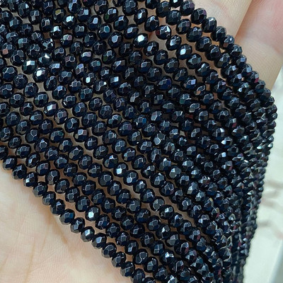 Mărgele de rubin fațetate colorate Mărgele din piatră naturală pentru realizarea de bijuterii DIY Bratara cu farmec Accesorii pentru colier 2*4mm