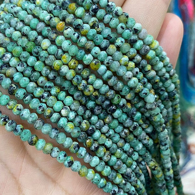 Mărgele de rubin fațetate colorate Mărgele din piatră naturală pentru realizarea de bijuterii DIY Bratara cu farmec Accesorii pentru colier 2*4mm