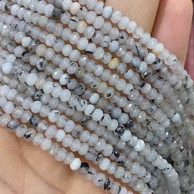 Mărgele de rubin fațetate colorate Mărgele din piatră naturală pentru realizarea de bijuterii DIY Bratara cu farmec Accesorii pentru colier 2*4mm