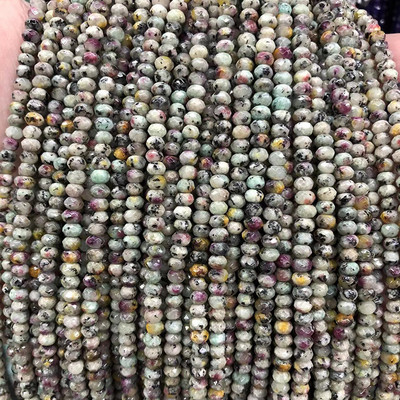 Mărgele de rubin fațetate colorate Mărgele din piatră naturală pentru realizarea de bijuterii DIY Bratara cu farmec Accesorii pentru colier 2*4mm