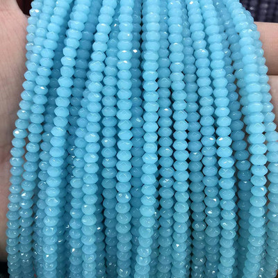 Mărgele de rubin fațetate colorate Mărgele din piatră naturală pentru realizarea de bijuterii DIY Bratara cu farmec Accesorii pentru colier 2*4mm