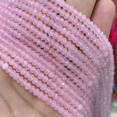 Mărgele de rubin fațetate colorate Mărgele din piatră naturală pentru realizarea de bijuterii DIY Bratara cu farmec Accesorii pentru colier 2*4mm