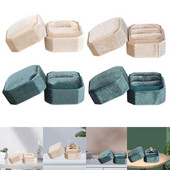 Kaheksanurkne velvetist sõrmuse karbihoidja ehete korraldaja kaelakee kõrvarõngad ehtehoidja tseremoonia tüdrukute ettepanekud