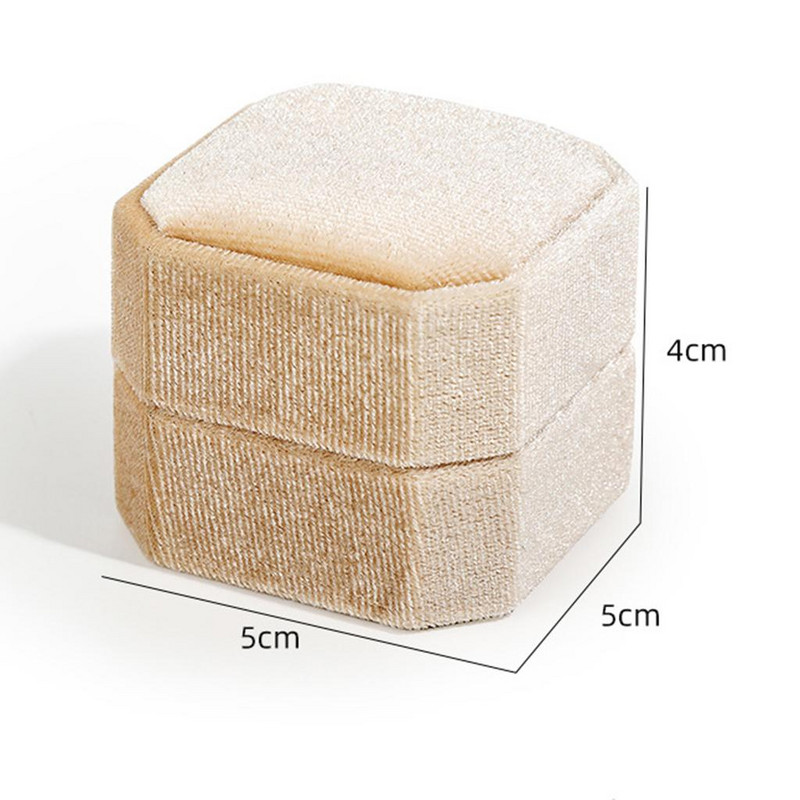 Kaheksanurkne velvetist sõrmuse karbihoidja ehete korraldaja kaelakee kõrvarõngad ehtehoidja tseremoonia tüdrukute ettepanekud