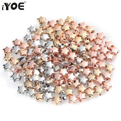 iYOE 100/200/300pcs CCB Acrylic Star Beads Heart Spacer Beads for Jewelry Making Handmade DIY κολιέ αξεσουάρ βραχιόλι