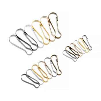 100 τμχ/παρτίδα Snap Spring Clip Hooks Δαχτυλίδια πόρπη Φερμουάρ Κρεμαστά σύνδεσμοι πόρπης για προμήθειες κατασκευής κοσμημάτων Αξεσουάρ