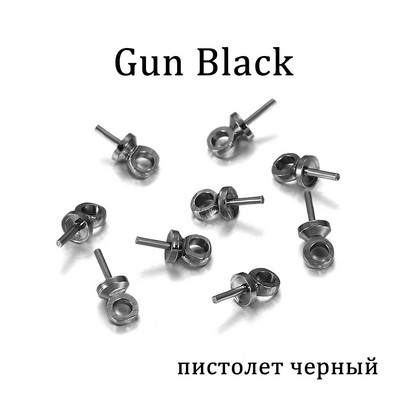 50-100 τμχ/παρτίδα ορείχαλκο Γούρια με μισή τρύπα Καρφίτσες ματιών χάντρες Καπέλα άκρου Πάνω κρεμαστό κόσμημα με διάτρηση Ευρήματα σύνδεσης για κατασκευές κοσμημάτων