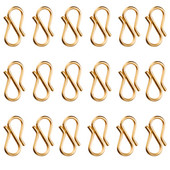 20 τεμ/παρτίδα Ανοξείδωτο ατσάλι Χρυσό Χρώμα S Σχήμα Ακραία κουμπώματα Γάντζοι Σύνδεσμοι αλυσίδας για βραχιόλι κολιέ Προμήθειες κατασκευής κοσμημάτων DIY