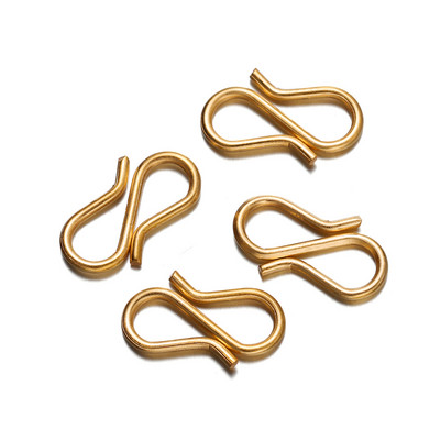 20 τεμ/παρτίδα Ανοξείδωτο ατσάλι Χρυσό Χρώμα S Σχήμα Ακραία κουμπώματα Γάντζοι Σύνδεσμοι αλυσίδας για βραχιόλι κολιέ Προμήθειες κατασκευής κοσμημάτων DIY