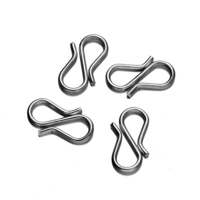 20 τεμ/παρτίδα Ανοξείδωτο ατσάλι Χρυσό Χρώμα S Σχήμα Ακραία κουμπώματα Γάντζοι Σύνδεσμοι αλυσίδας για βραχιόλι κολιέ Προμήθειες κατασκευής κοσμημάτων DIY