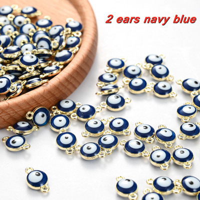 10/30/50 tk Metallist kurja silma helmed amuletid mitmevärvilised emailiga ripatsvõrud isetegemiseks kaelakee käevõru jalavõru ehtetarvikud