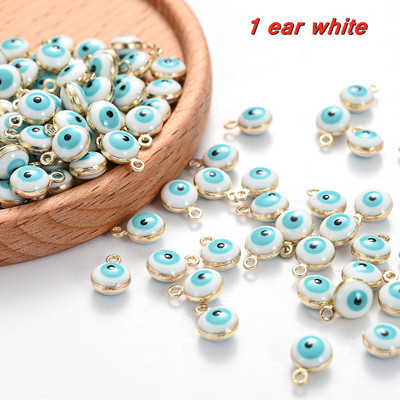 10/30/50 tk Metallist kurja silma helmed amuletid mitmevärvilised emailiga ripatsvõrud isetegemiseks kaelakee käevõru jalavõru ehtetarvikud