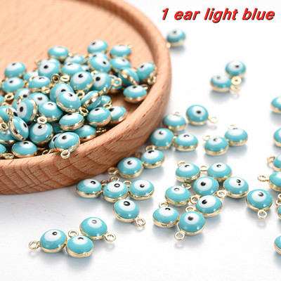 10/30/50 tk Metallist kurja silma helmed amuletid mitmevärvilised emailiga ripatsvõrud isetegemiseks kaelakee käevõru jalavõru ehtetarvikud