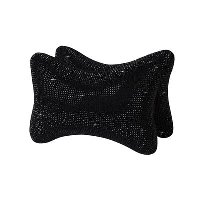 2 db Diamond Bling autós nyakpárna autósüléshez, vezetőüléshez, autóülés fejtámla párna kristály strasszból szivárvány Bling kiegészítők