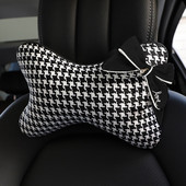 Κλασικό καρό Bowknot Universal Μαξιλάρι για τον λαιμό αυτοκινήτου Προσκέφαλο καθίσματος Προμήθειες στήριξης μέσης αυτοκινήτου Ζώνη ασφαλείας Αξεσουάρ αυτοκινήτου για γυναίκες