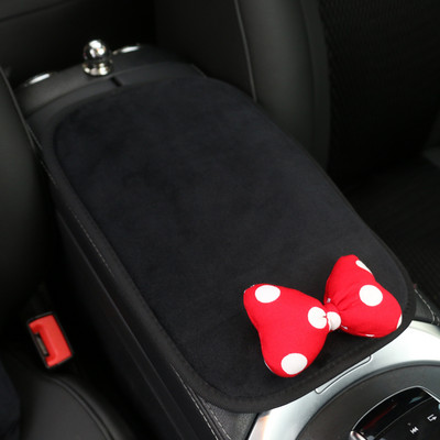 Χαριτωμένο Cartoon Μαξιλάρι αυτοκινήτου Κόκκινη κουκκίδα Φιόγκος Universal Auto Seat Προσκέφαλο Αυχένας στήριξη μέσης Κάλυμμα ζώνης Αξεσουάρ αυτοκινήτου για γυναίκες