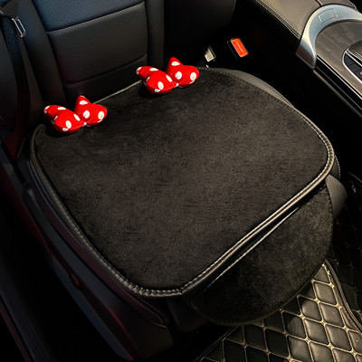 Χαριτωμένο Cartoon Μαξιλάρι αυτοκινήτου Κόκκινη κουκκίδα Φιόγκος Universal Auto Seat Προσκέφαλο Αυχένας στήριξη μέσης Κάλυμμα ζώνης Αξεσουάρ αυτοκινήτου για γυναίκες