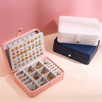 2022 Jewelry Organizer Display Travel Jewellery Case Boxes Travel Portable Jewelry Box Δερμάτινο Storage Organizer Θήκη σκουλαρικιού