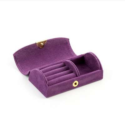 Mini Jewelry Box for Women Travel Portable Studs Σκουλαρίκια Δαχτυλίδι κολιέ Organizer Υψηλής ποιότητας Velvet Packaging Box Display
