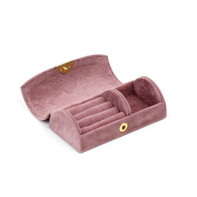 Mini Jewelry Box for Women Travel Portable Studs Σκουλαρίκια Δαχτυλίδι κολιέ Organizer Υψηλής ποιότητας Velvet Packaging Box Display