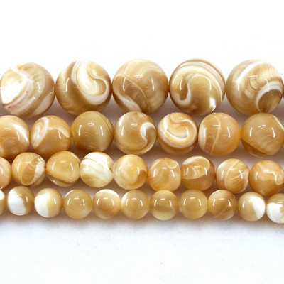 Looduslik valge pärlmutter Trochus Shell 4/6/8/10/12Mm 15-tollised ümmargused lahtised helmed ehete tegemiseks käevõrude kaelakee