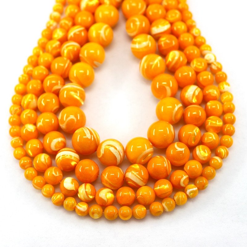 Looduslik valge pärlmutter Trochus Shell 4/6/8/10/12Mm 15-tollised ümmargused lahtised helmed ehete tegemiseks käevõrude kaelakee