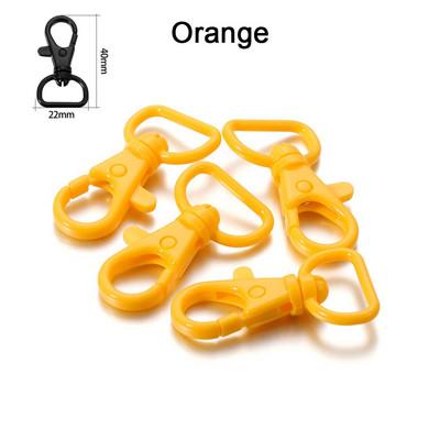 10 tk/partii 40 * 22 mm plastist klõpsuga homaari klambriga konksud DIY ehted Otside leidmine võtmehoidja kaelarihma käevõru käsitöötarvikute jaoks