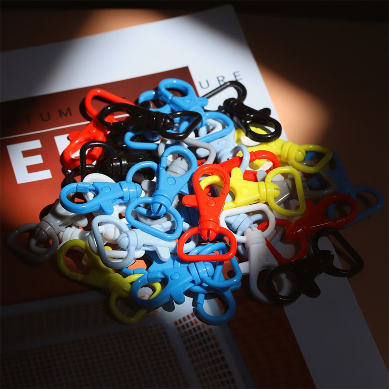 10 tk/partii 40 * 22 mm plastist klõpsuga homaari klambriga konksud DIY ehted Otside leidmine võtmehoidja kaelarihma käevõru käsitöötarvikute jaoks