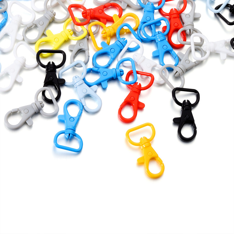 10 tk/partii 40 * 22 mm plastist klõpsuga homaari klambriga konksud DIY ehted Otside leidmine võtmehoidja kaelarihma käevõru käsitöötarvikute jaoks