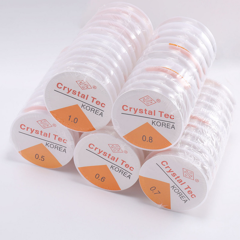 1 tk kristall-elastne pärlimisjoon nöörikeermega string veniv elastne pärlimisnööri traat meisterdamiseks kaelakee käevõru ehete valmistamiseks