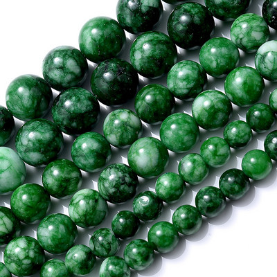 Looduslikust rohelisest kivist helmed Jades kristalltürkiisid lahtised vahehelmed ehete valmistamiseks DIY käsitsi valmistatud käevõru kaelakee 4-12 mm