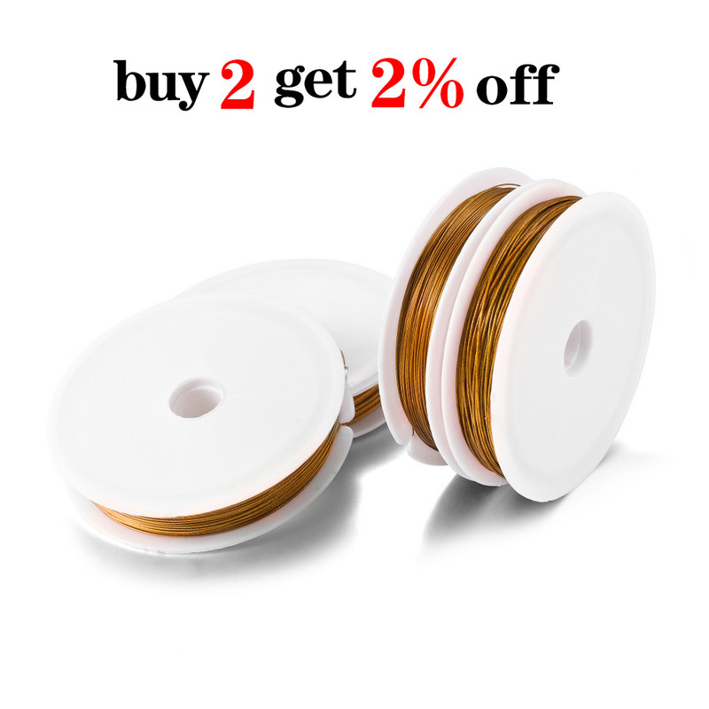 1 rull/partii 0,3/0,45/0,5/0,6 mm kullakindel, tugeva joonega roostevabast terasest traat Tiigrisaba pärlimistraat ehete valmistamise tarvikute jaoks