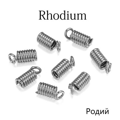 100 бр./лот Метални пружинни гофрирани закопчалки Кожени краища Закопчалки Крайни капачки Конектори за Направи си сам гривна Колие Консумативи за производство на бижута