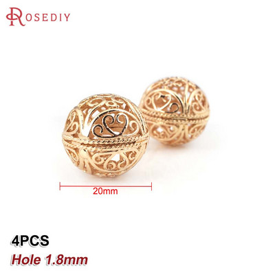 Culoare din alamă de aur de 24K, cu frunze de copac de flori, mărgele rotunde, mărgele de brățară, accesorii pentru realizarea de bijuterii, accesorii