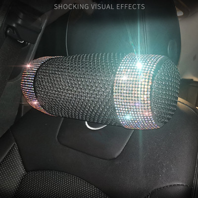 1kom šareni dijamantni automobilski prozračni jastuk ledena svila jastuk za vrat Jastuk za potporu naslona sjedala Bling dodaci za unutrašnjost automobila