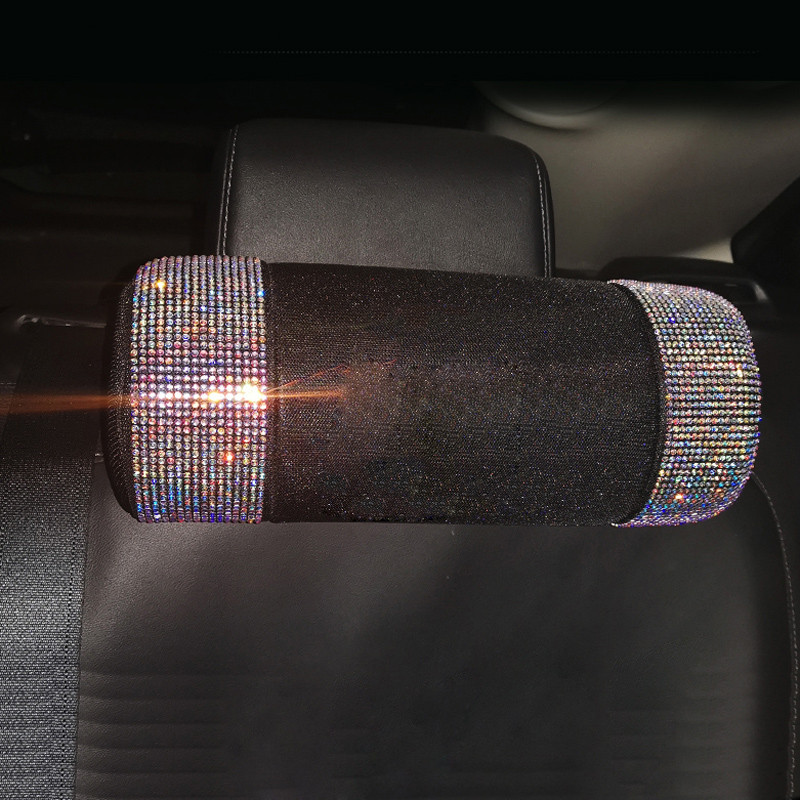1kom šareni dijamantni automobilski prozračni jastuk ledena svila jastuk za vrat Jastuk za potporu naslona sjedala Bling dodaci za unutrašnjost automobila