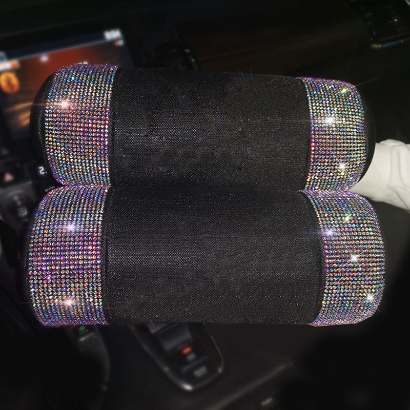 1kom šareni dijamantni automobilski prozračni jastuk ledena svila jastuk za vrat Jastuk za potporu naslona sjedala Bling dodaci za unutrašnjost automobila