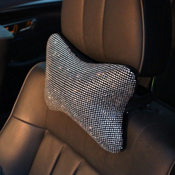 Fashion Rhinestone Crystal Μαξιλάρι λαιμού αυτοκινήτου Diamond Auto Headrest Στήριγμα μέσης Μαξιλάρια Θήκη Bling Αξεσουάρ εσωτερικού αυτοκινήτου